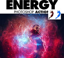 极品PS动作－能量冲击(新版)：Energy Photoshop Action